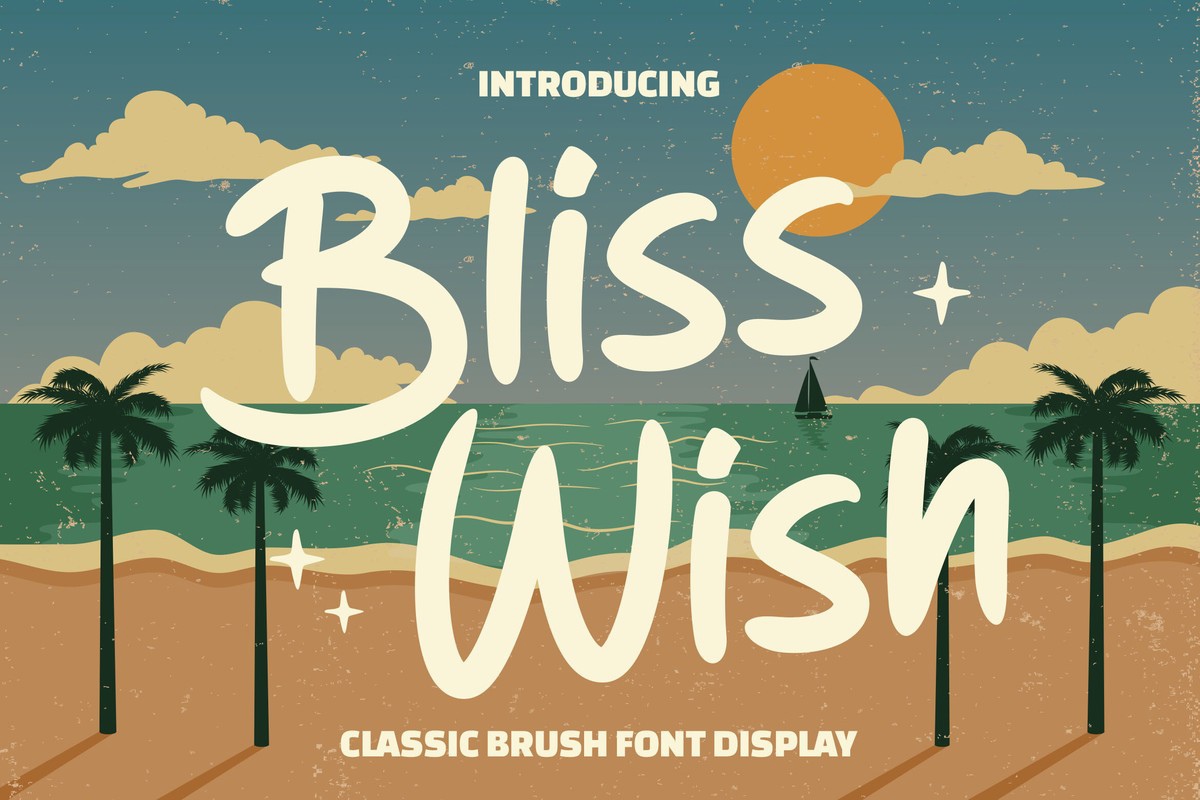 Beispiel einer Bliss Wish Regular-Schriftart