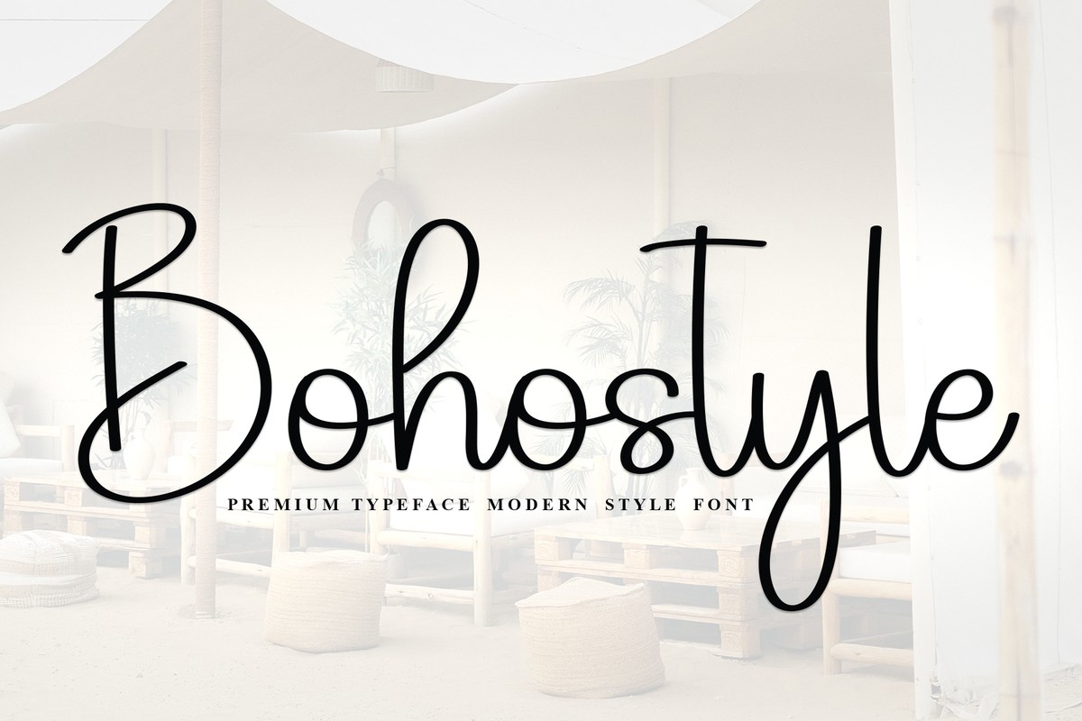 Beispiel einer Bohostyle-Schriftart