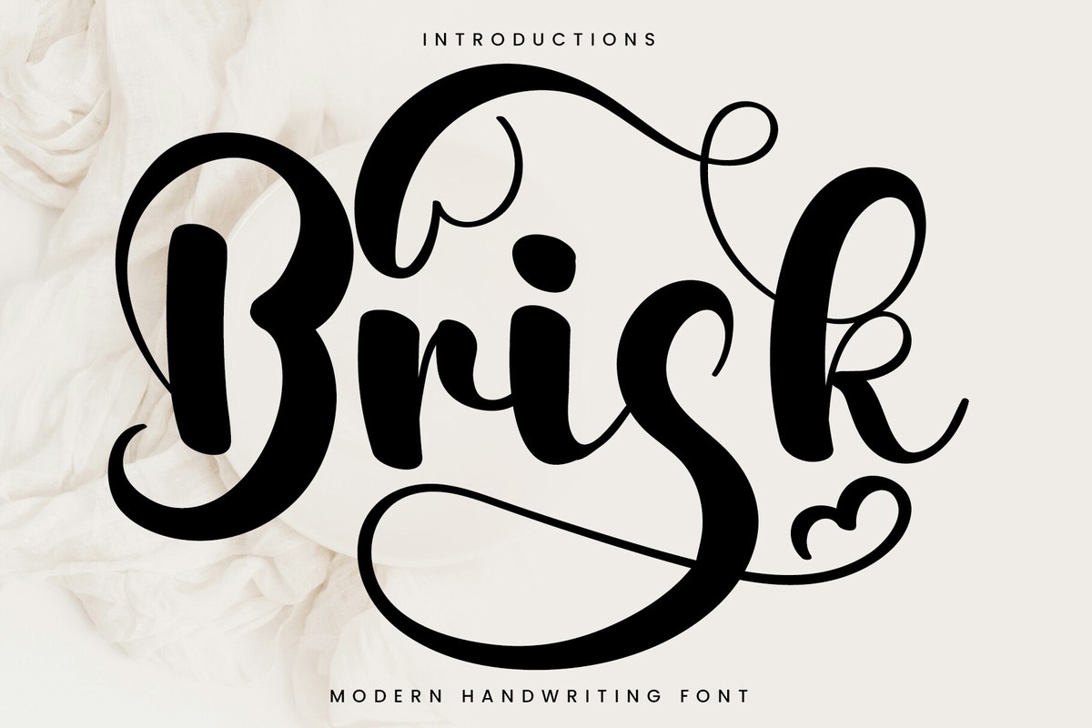 Beispiel einer Brisk Regular-Schriftart