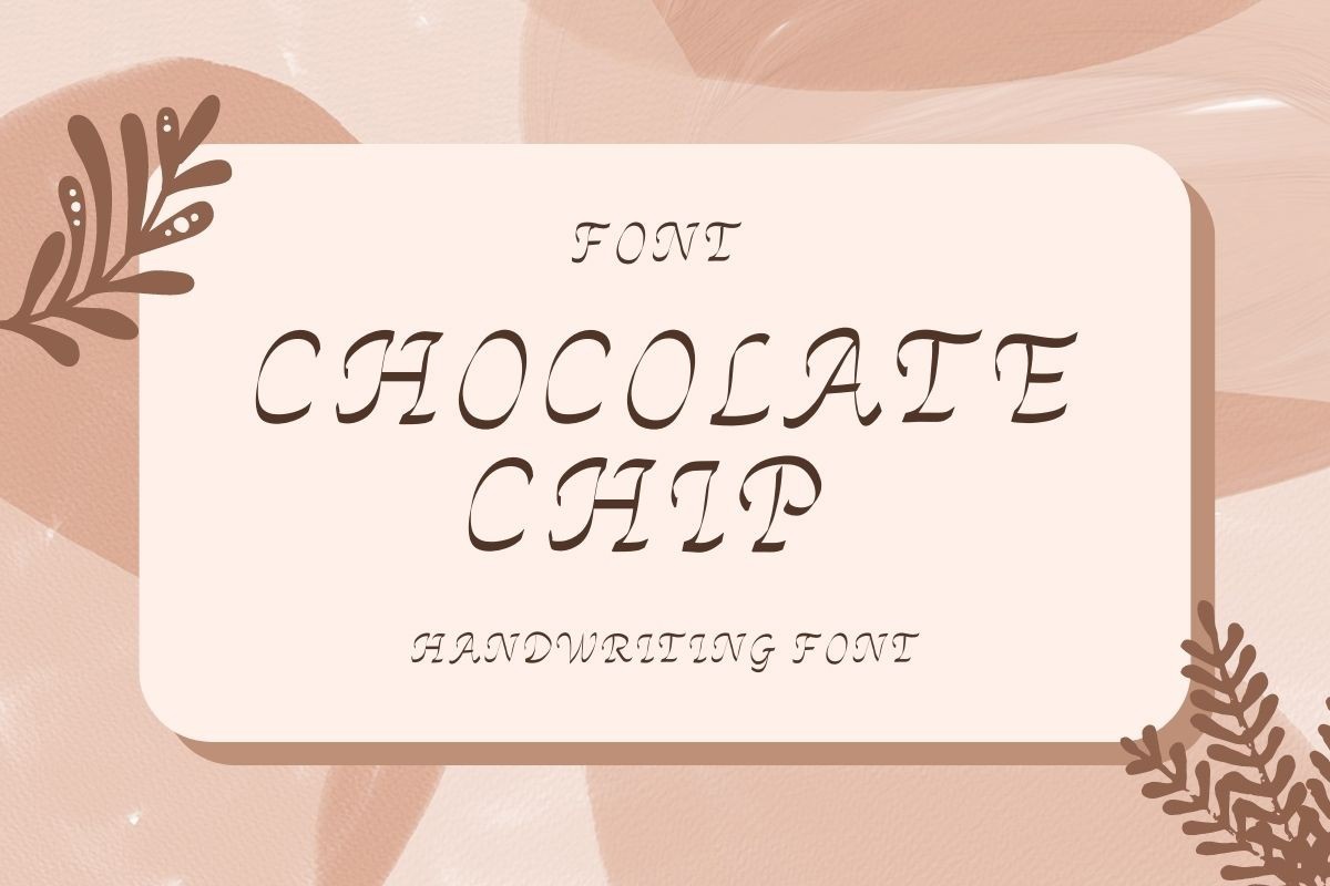Beispiel einer Chocolate Chip-Schriftart
