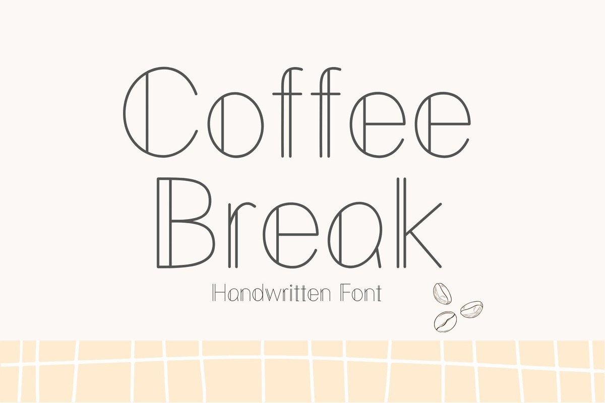 Beispiel einer Coffee Break Regular-Schriftart