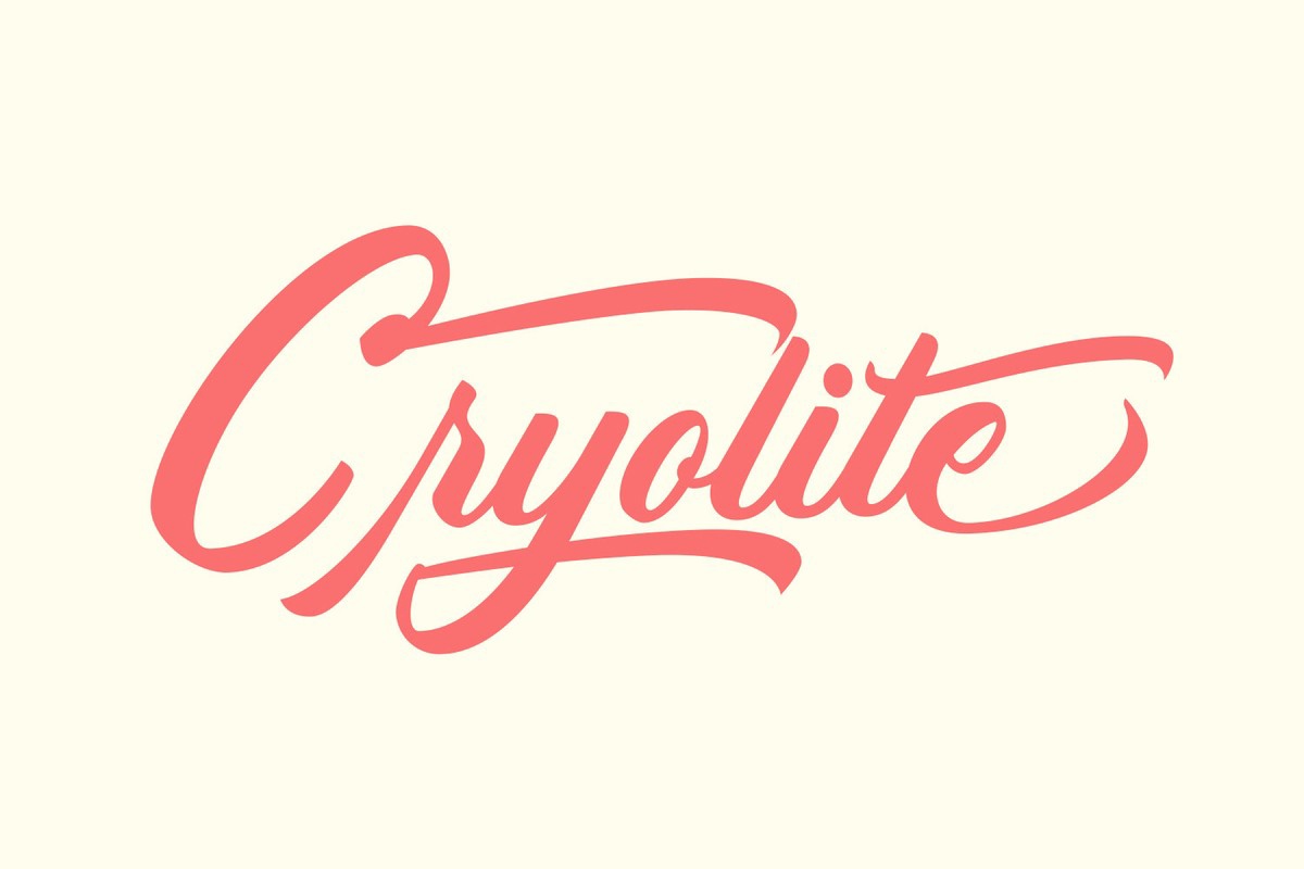 Beispiel einer Cryolite-Schriftart