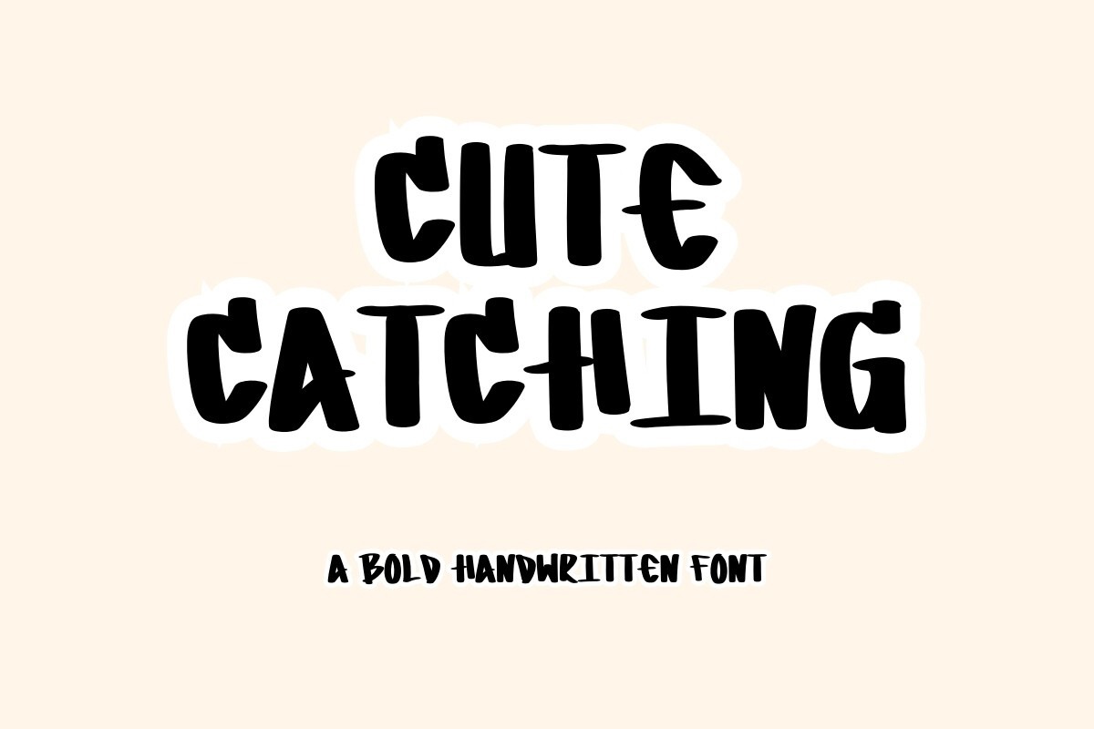 Beispiel einer CuteCatching Regular-Schriftart