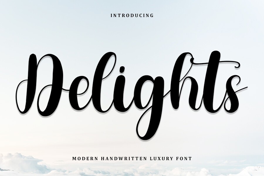 Beispiel einer Delights-Schriftart