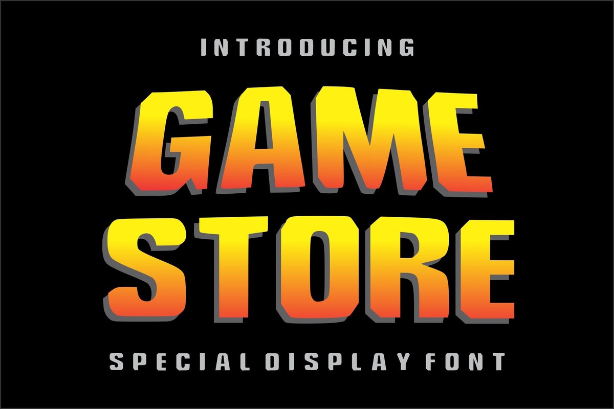 Beispiel einer Game Store Regular-Schriftart