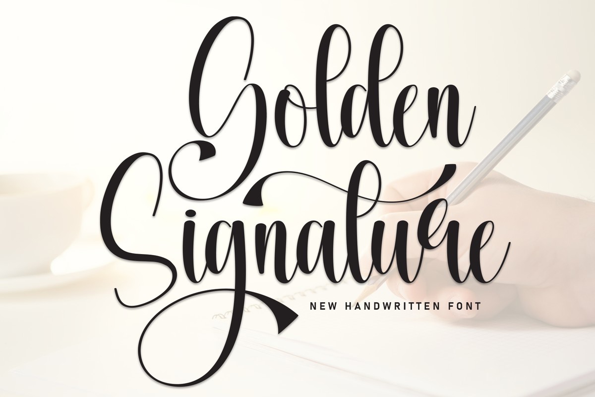 Beispiel einer Golden Signature-Schriftart