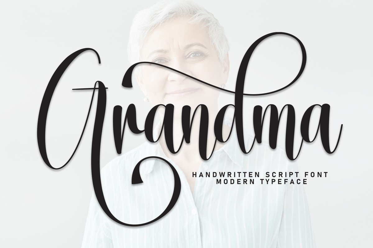 Beispiel einer Grandma-Schriftart