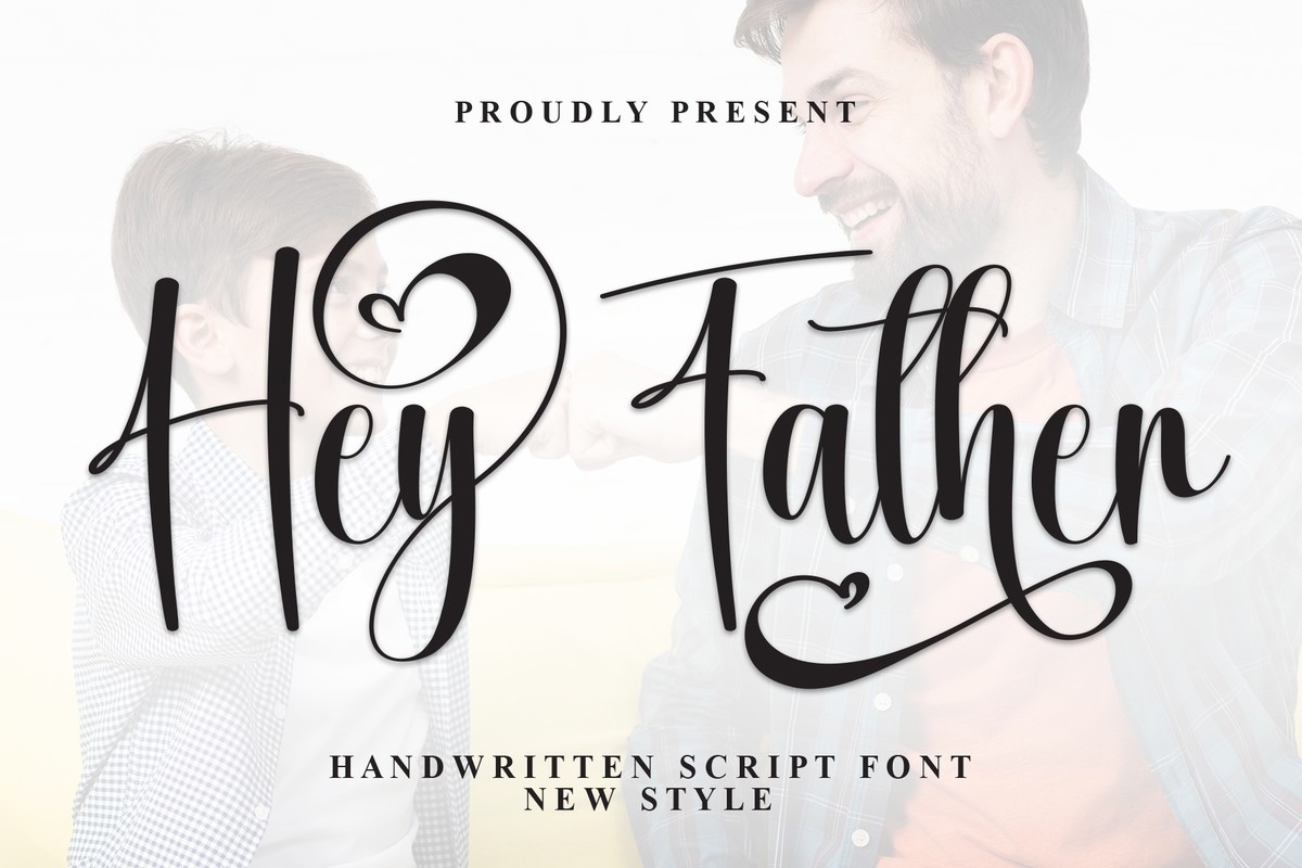 Beispiel einer Hey Father Regular-Schriftart