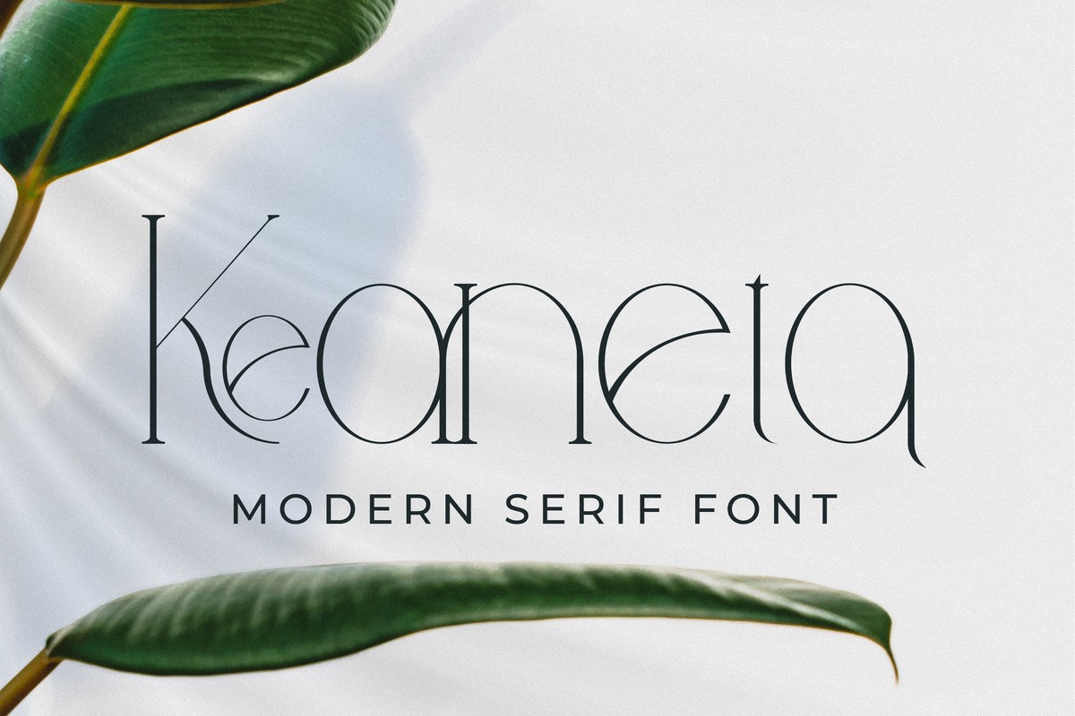 Beispiel einer Keaneta-Schriftart