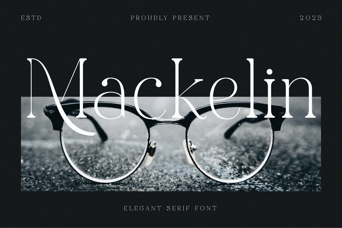 Beispiel einer Mackelin-Schriftart
