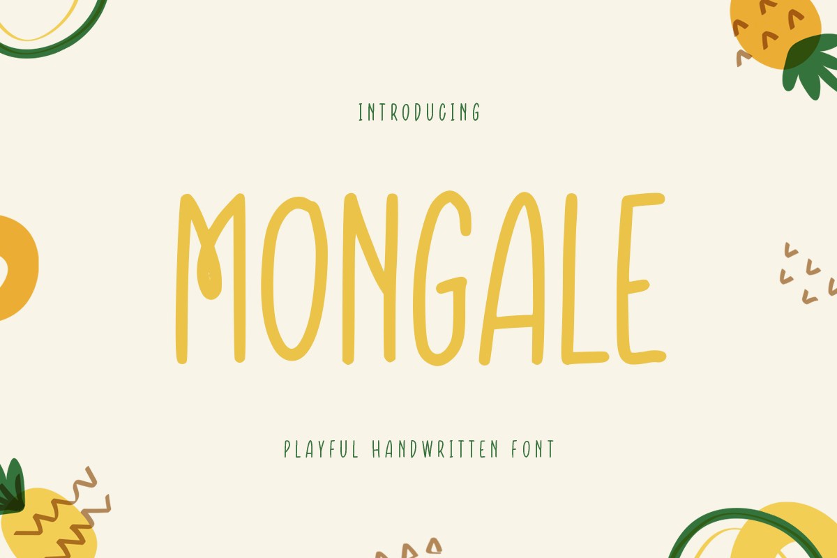 Beispiel einer Mongale Regular-Schriftart