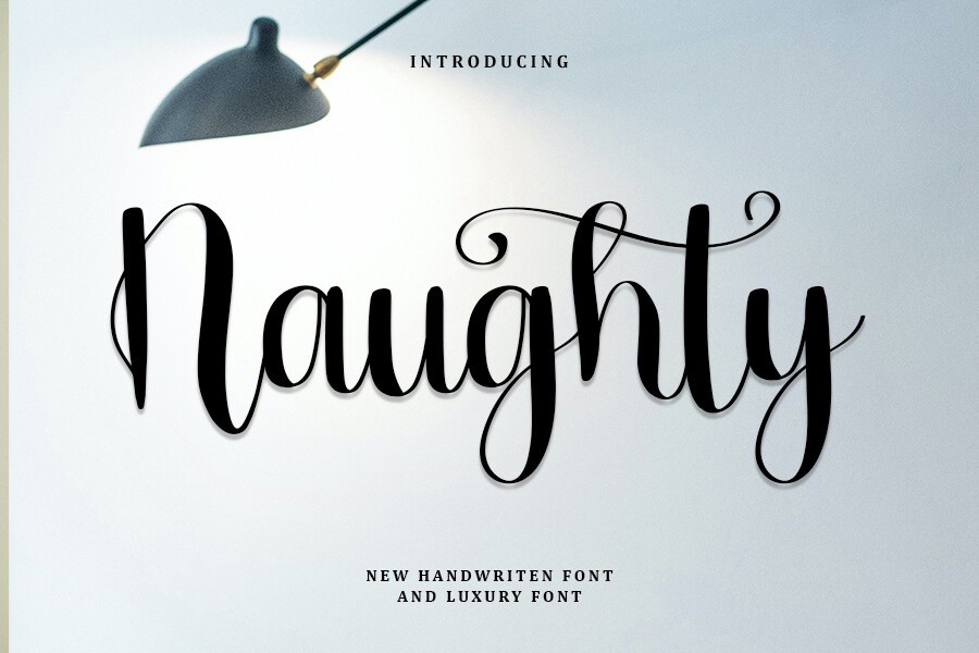 Beispiel einer Naughty-Schriftart