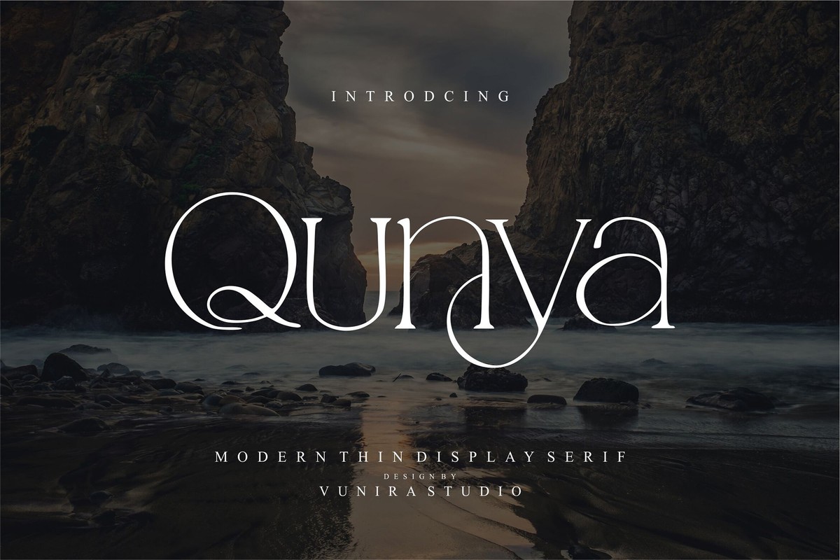 Beispiel einer Qunya-Schriftart