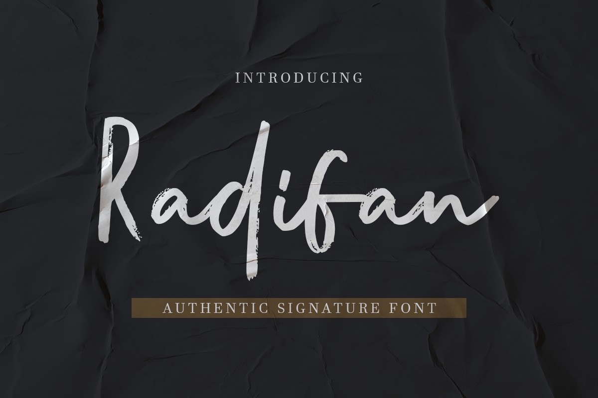 Beispiel einer Radifan-Schriftart