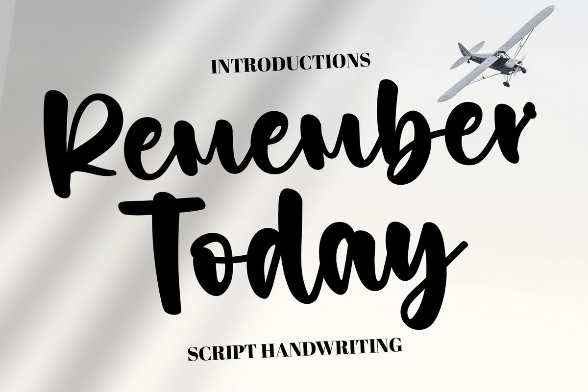 Beispiel einer Remember Today Regular-Schriftart