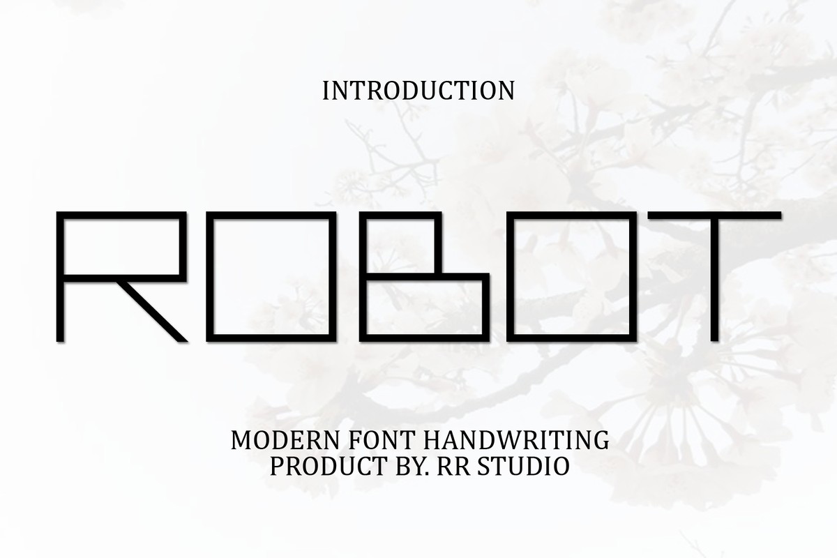 Beispiel einer Robot-Schriftart