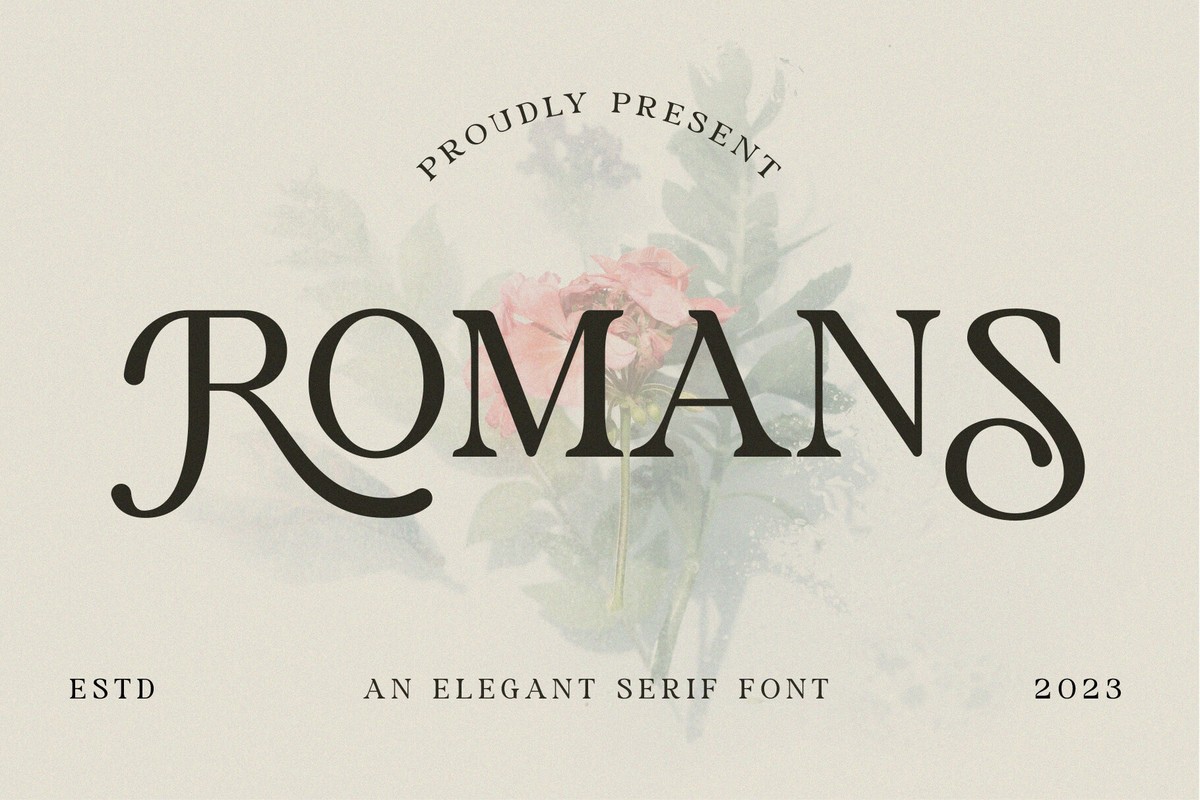 Beispiel einer Romans-Schriftart