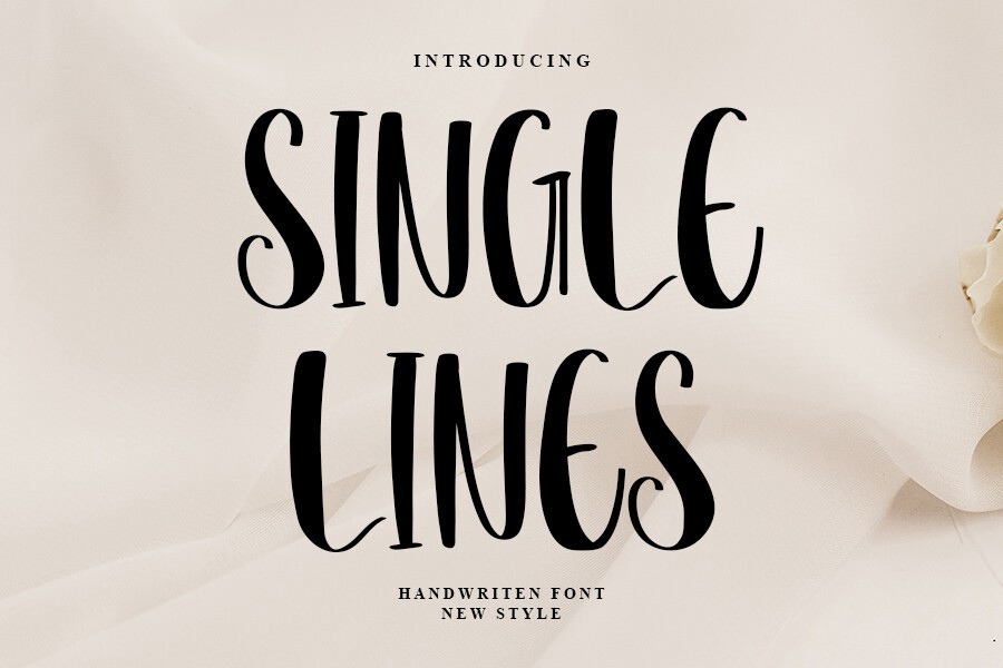 Beispiel einer Single Lines-Schriftart