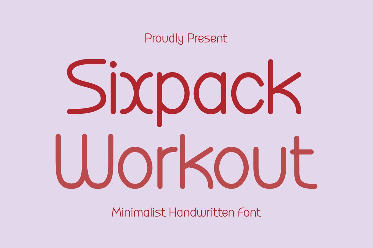 Beispiel einer Sixpack Workout-Schriftart