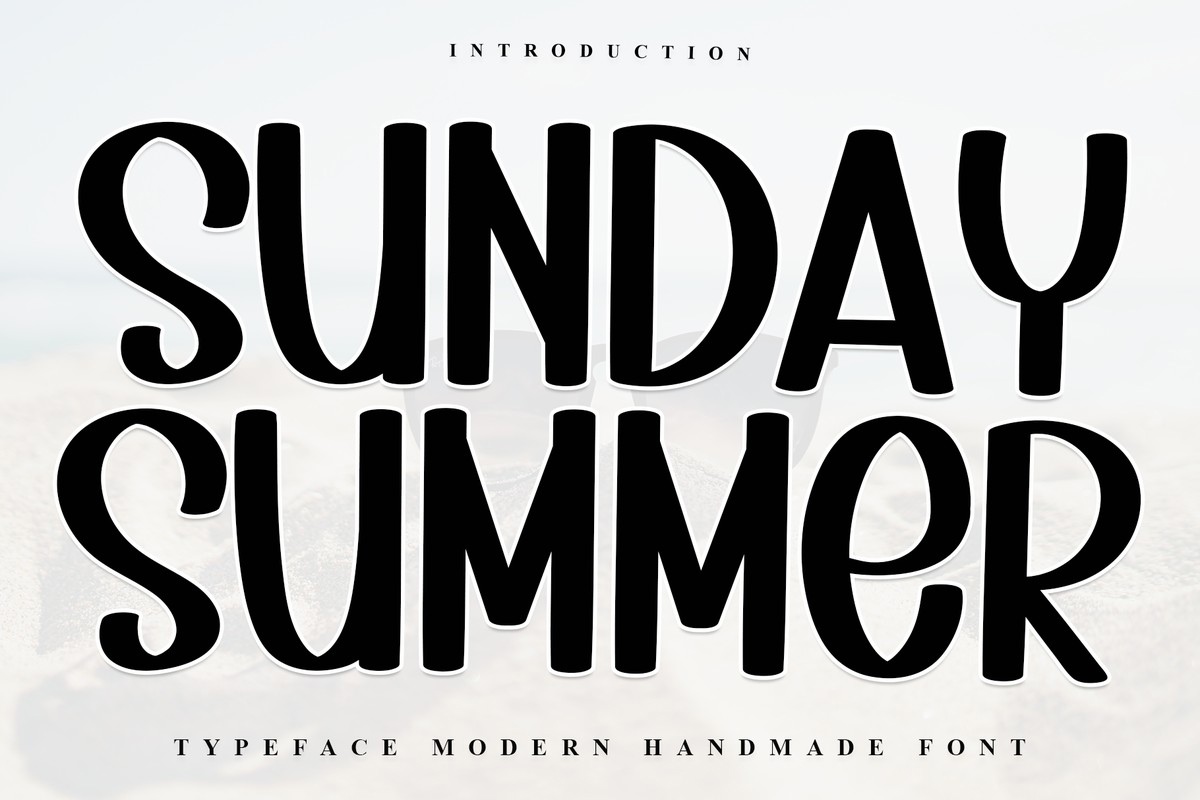 Beispiel einer Sunday Summer-Schriftart