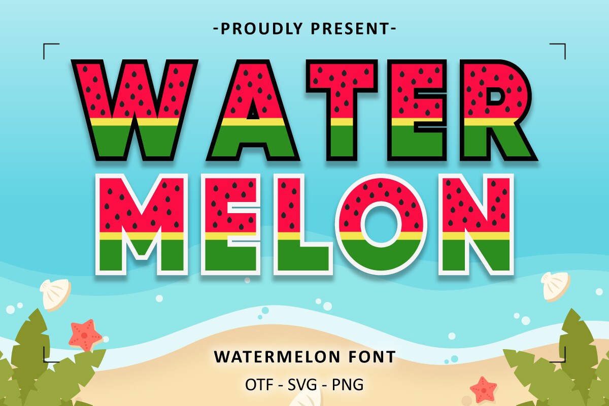 Beispiel einer Watermelon-Schriftart