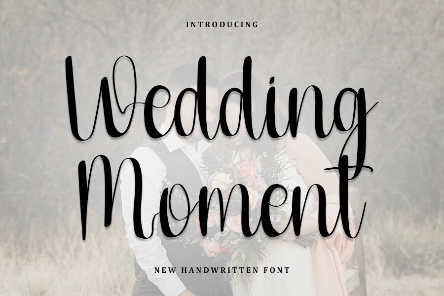 Beispiel einer Wedding Moment-Schriftart