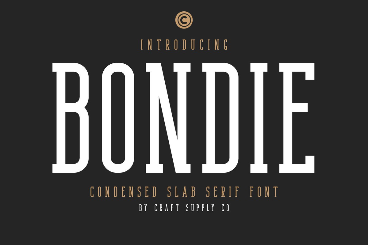 Beispiel einer Bondie Slab Regular-Schriftart