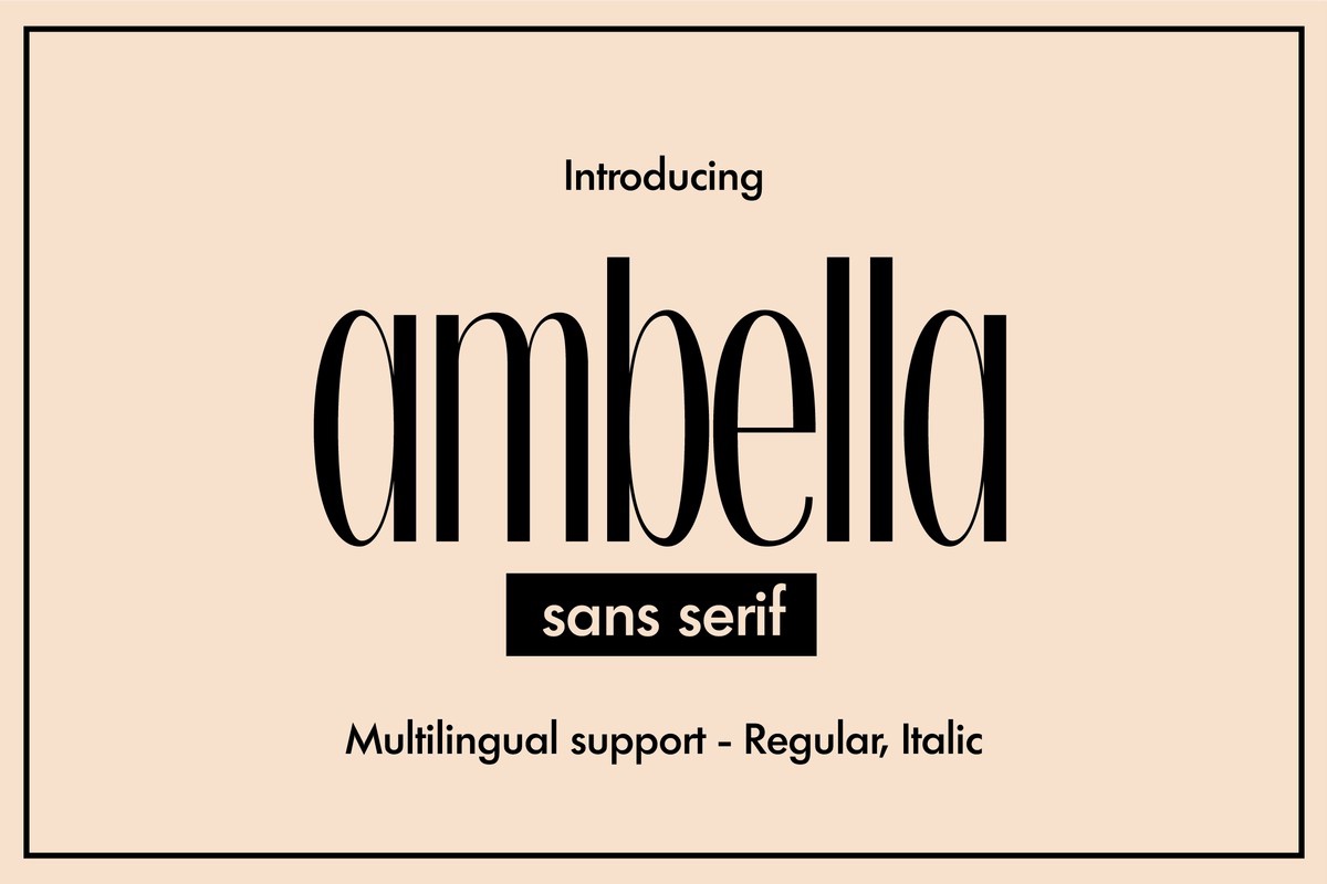 Beispiel einer Ambella Regular-Schriftart