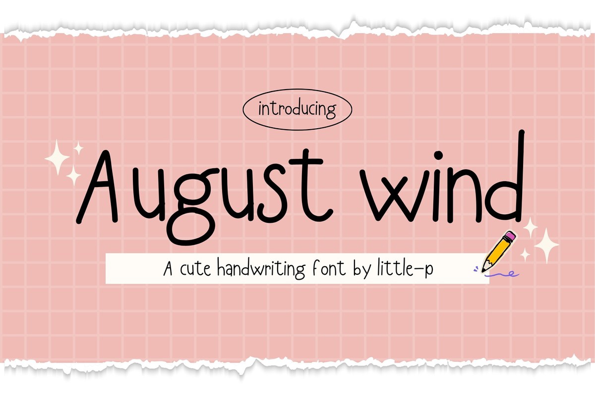 Beispiel einer August Wind Regular-Schriftart