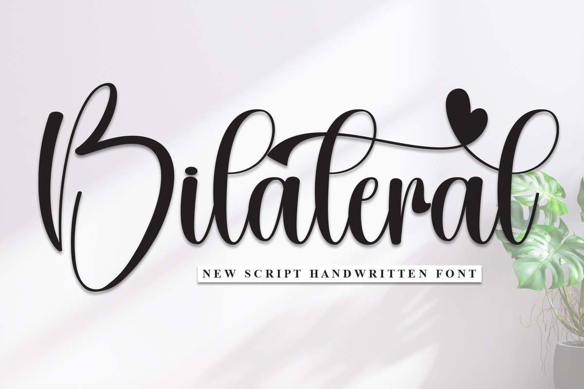 Beispiel einer Bilateral-Schriftart