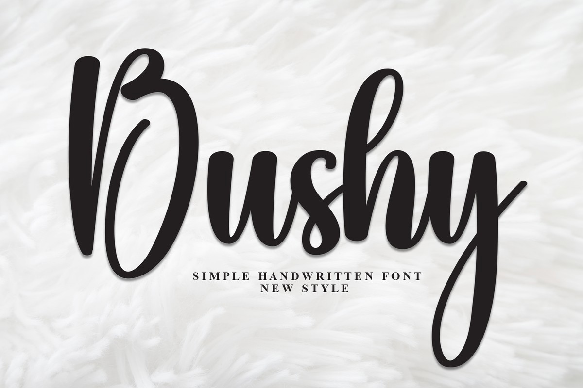 Beispiel einer Bushy-Schriftart