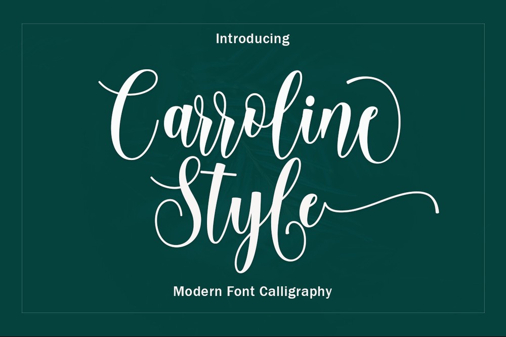 Beispiel einer Carroline Style Regular-Schriftart