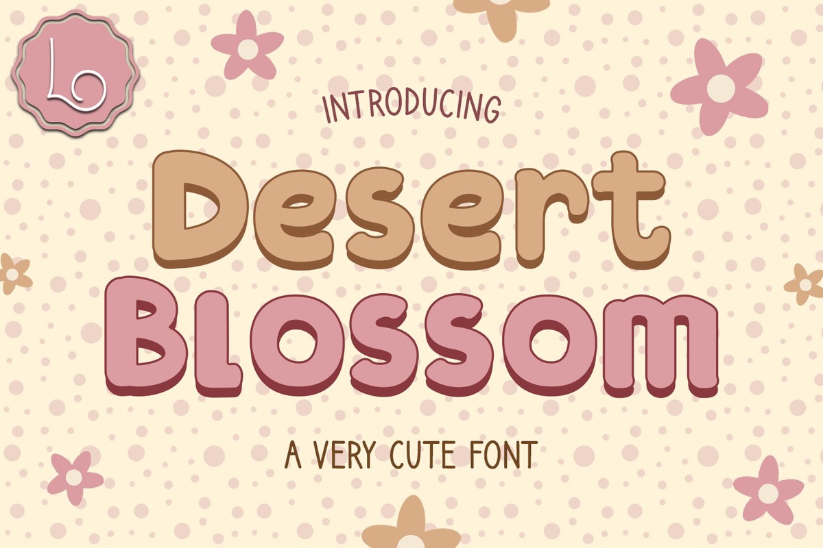 Beispiel einer Desert Blossom-Schriftart