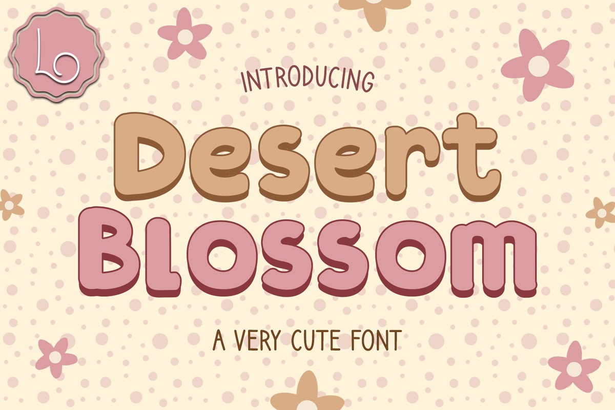 Beispiel einer Desert Blossom Regular-Schriftart