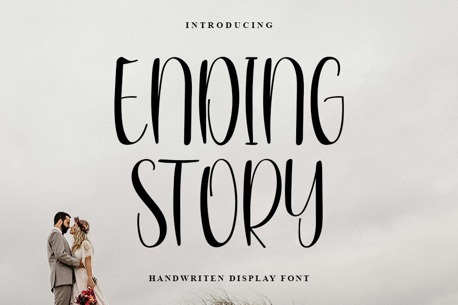 Beispiel einer Ending Story Regular-Schriftart