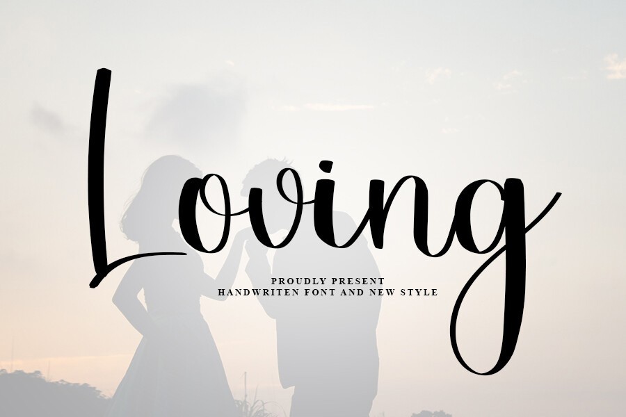 Beispiel einer Loving Regular-Schriftart