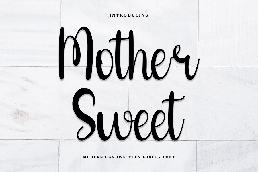 Beispiel einer Mother Sweet-Schriftart