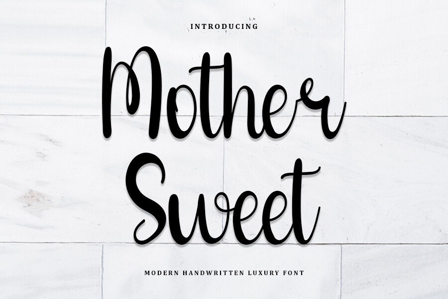 Beispiel einer Mother Sweet Regular-Schriftart