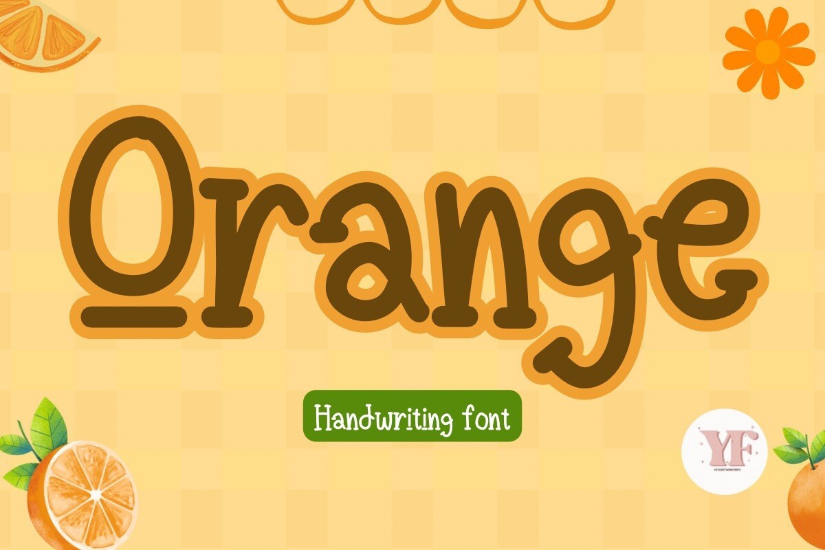 Beispiel einer Orange-Schriftart