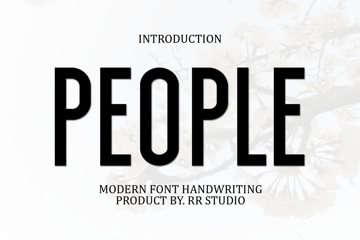 Beispiel einer People Regular-Schriftart