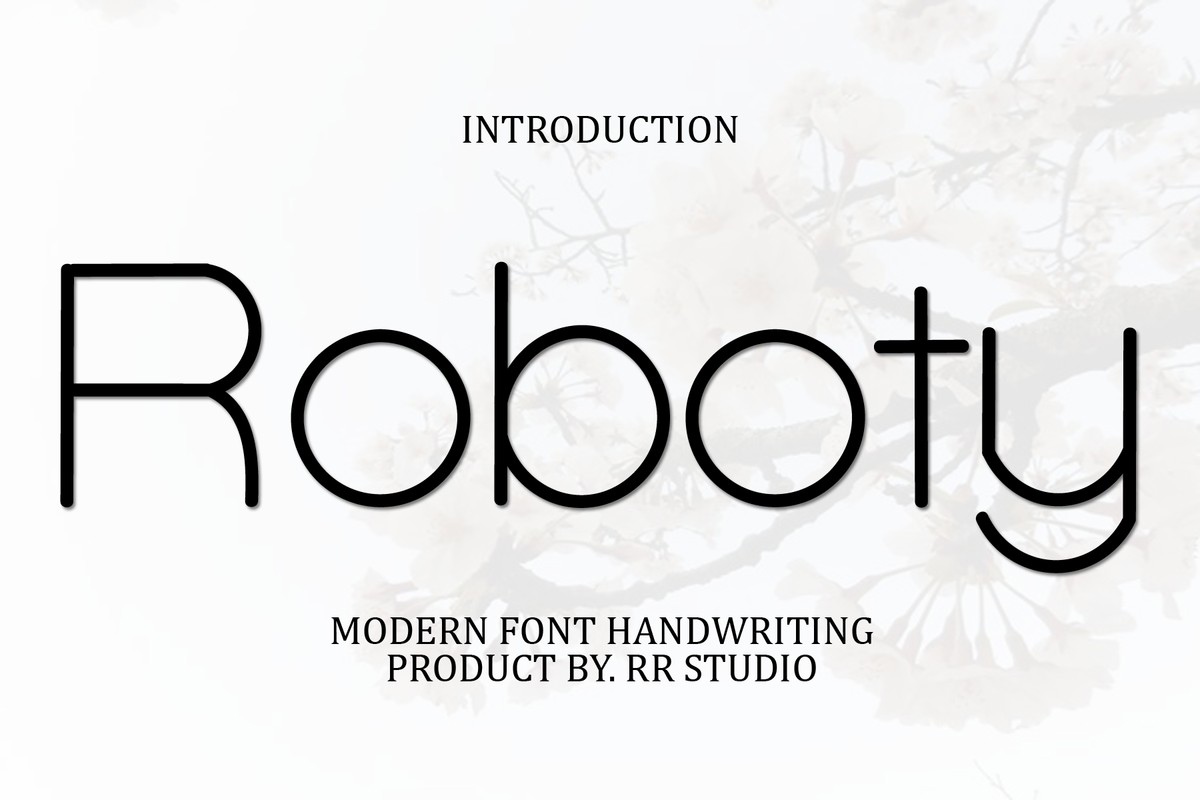 Beispiel einer Roboty-Schriftart