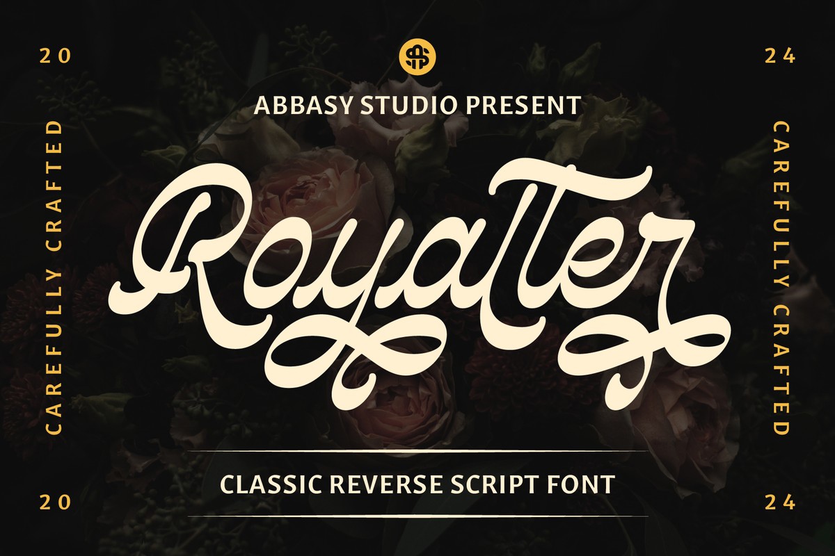 Beispiel einer Royalter Regular-Schriftart