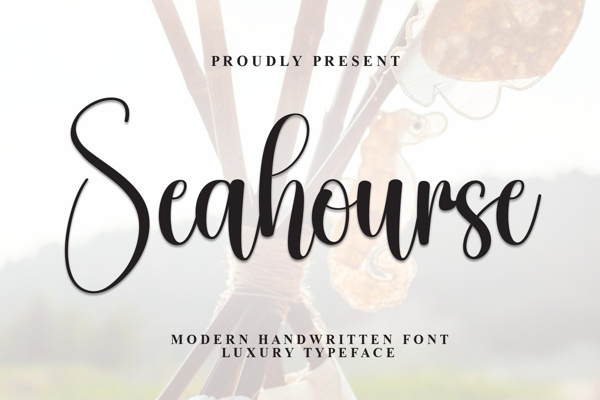Beispiel einer Seahourse-Schriftart