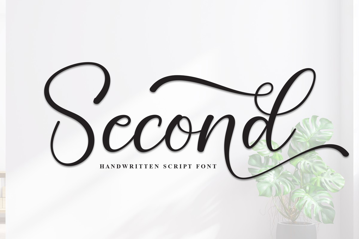 Beispiel einer Second-Schriftart