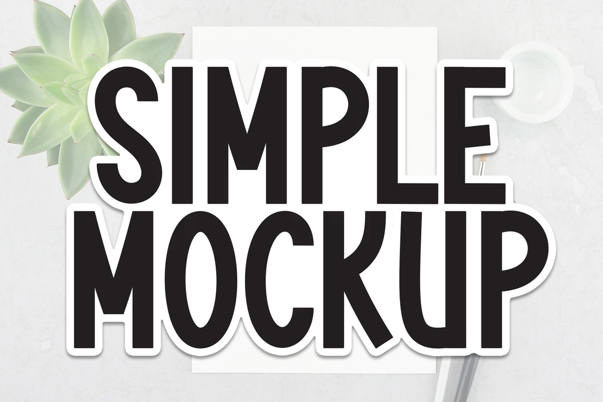 Beispiel einer Simple Mockup-Schriftart