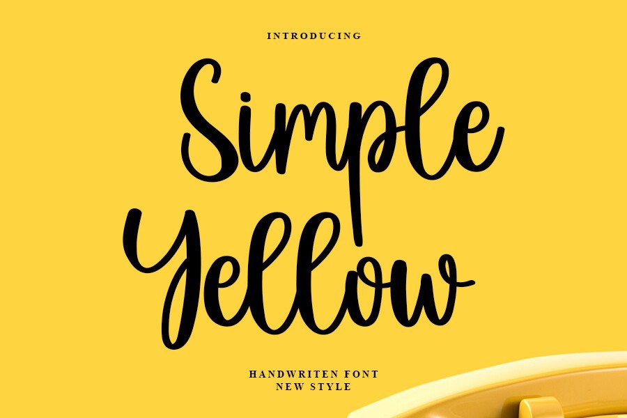 Beispiel einer Simple Yellow-Schriftart