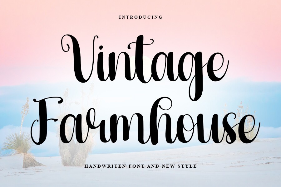 Beispiel einer Vintage Farmhouse-Schriftart