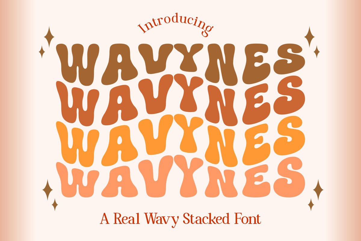 Beispiel einer Wavynes-Schriftart