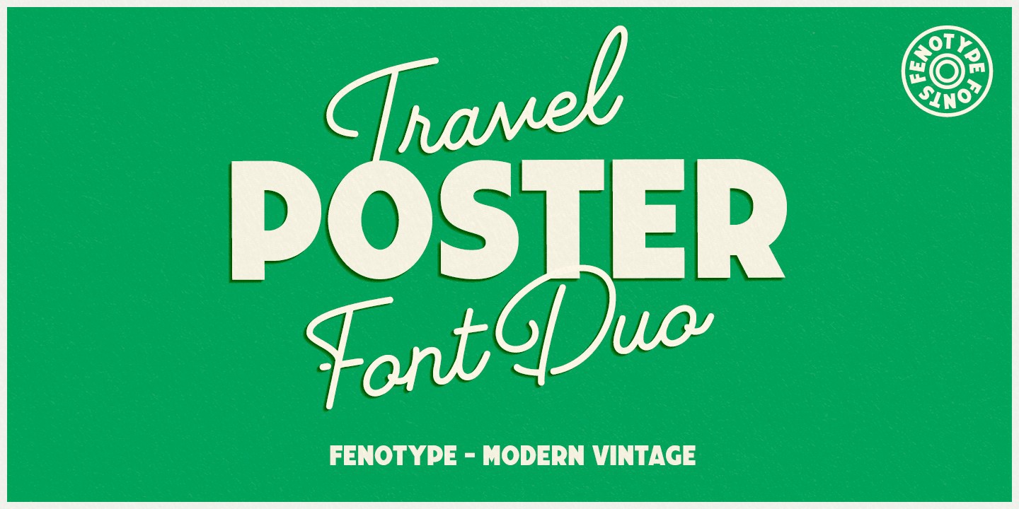 Beispiel einer Travel Poster-Schriftart