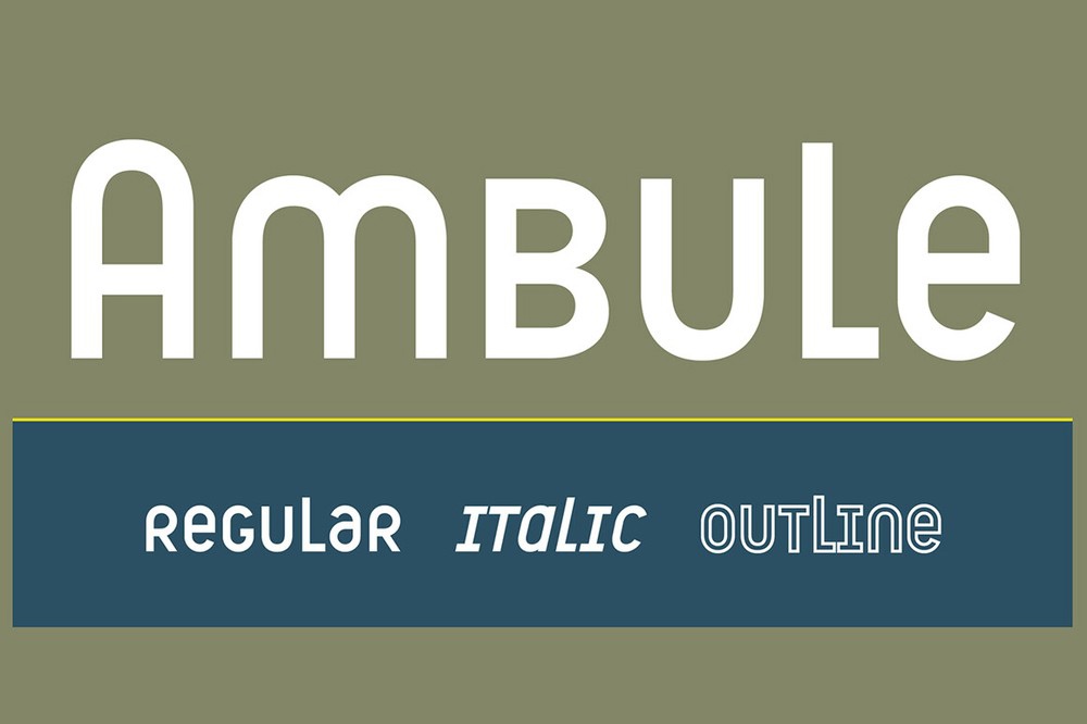 Beispiel einer Ambule Regular-Schriftart